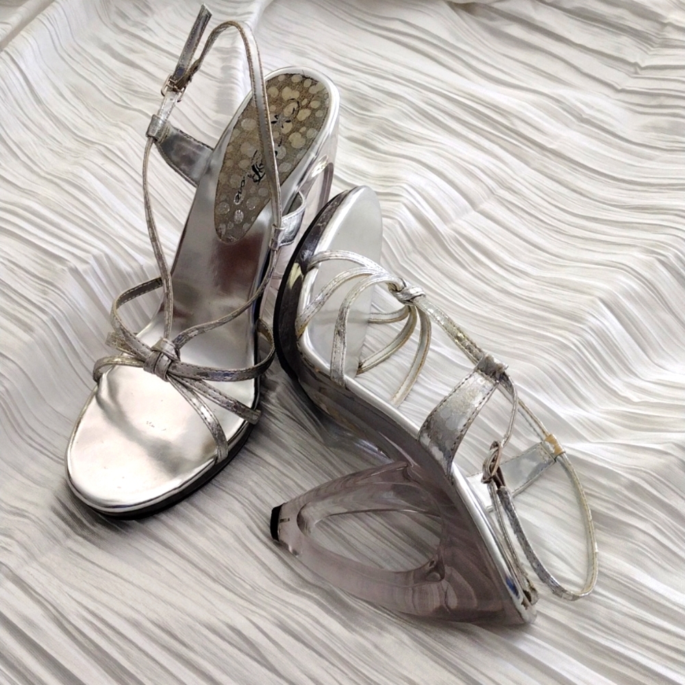 Silver High heels